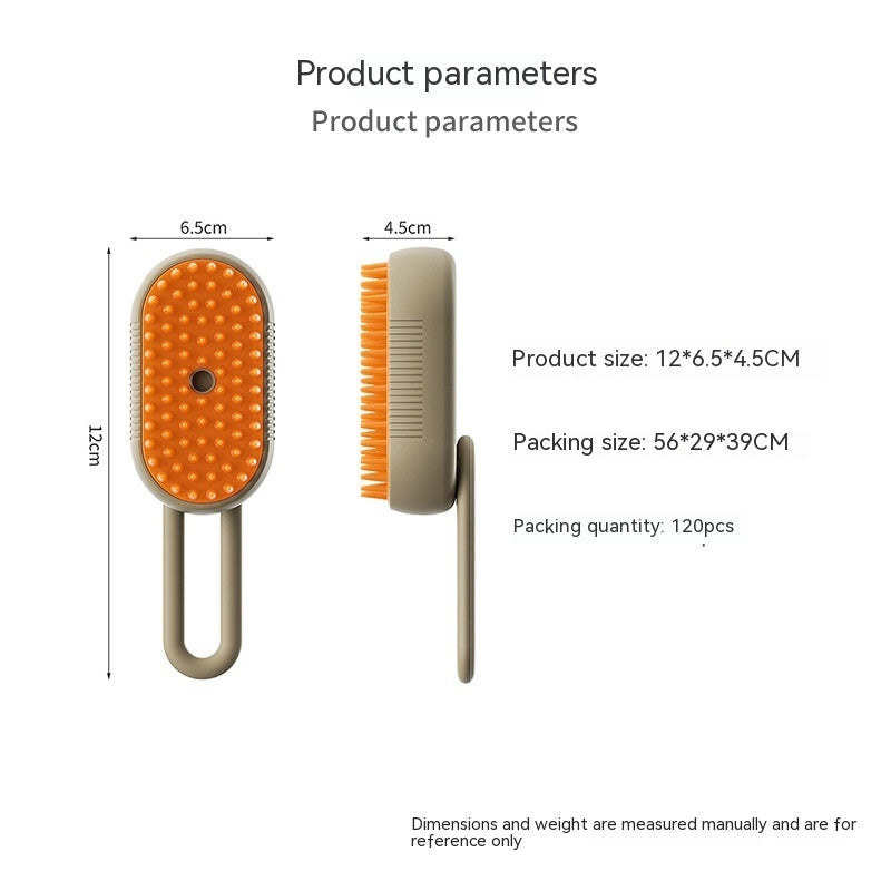FurryFlows steam brush lightweight 140g size comparison